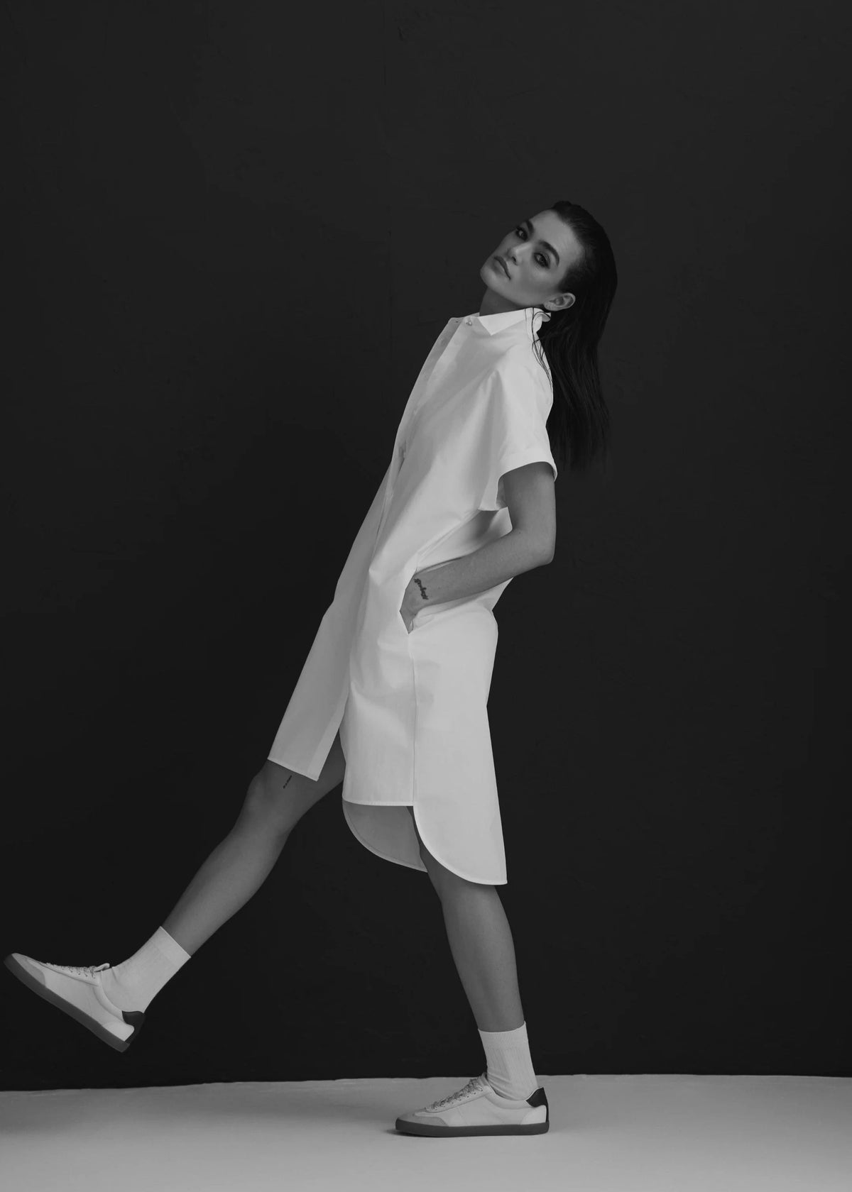 Fou Paris // Faye Shirt Dress / White Fou Paris 