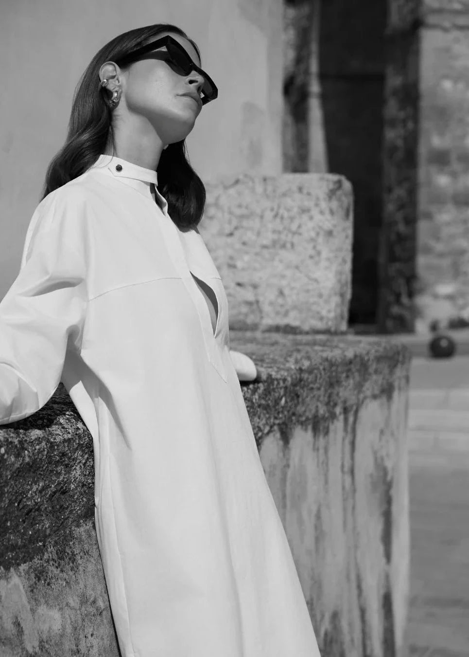 Fou Paris // Lola Shirt Dress / White Womens Fou Paris 