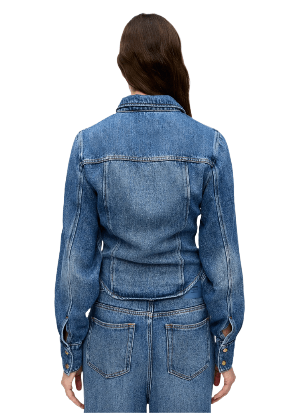 GANNI // Light Denim Corsage Shirt / Mid Blue Vintage Womens GANNI 
