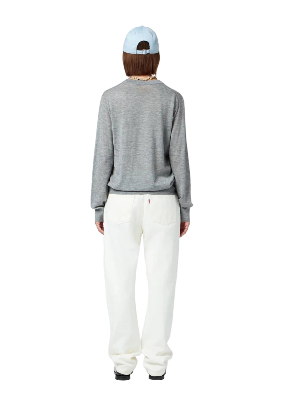 Guest In Residence // Airy True Crew / Heather Grey Womens Guest In Residence 