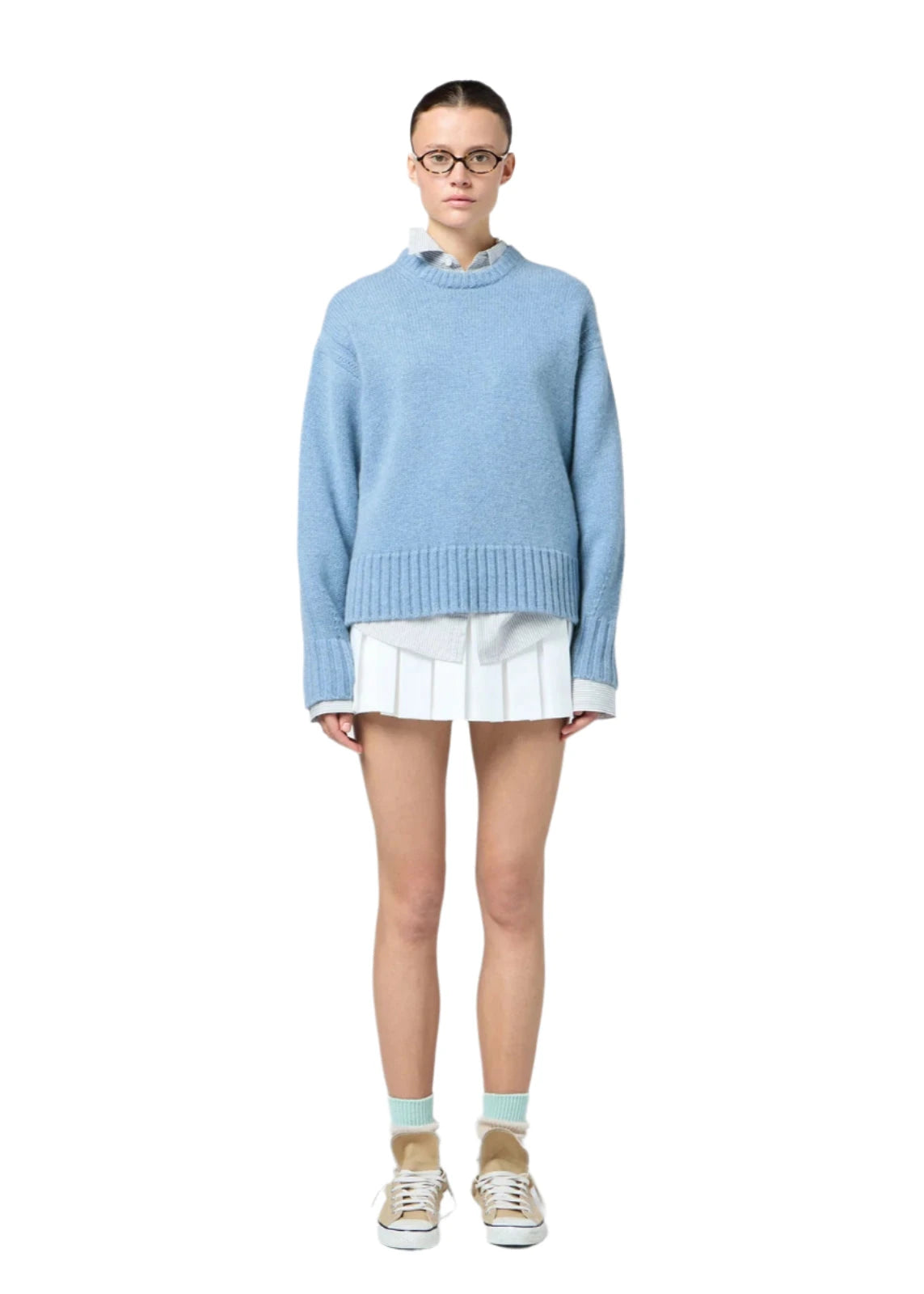 Guest In Residence // Cozy Crew / Heather Blue Womens Guest In Residence 