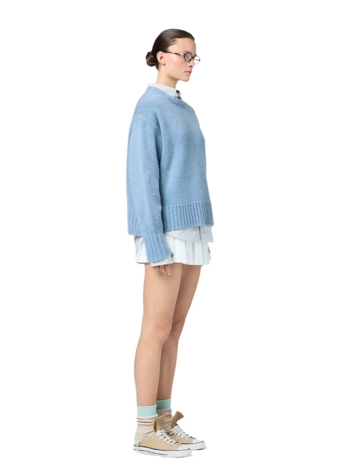 Guest In Residence // Cozy Crew / Heather Blue Womens Guest In Residence 