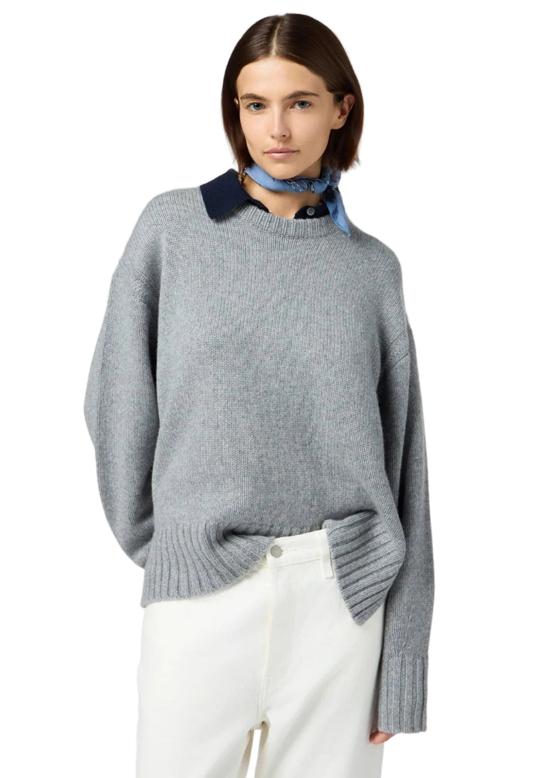 Guest In Residence // Cozy Crew / Heather Grey Womens Guest In Residence 