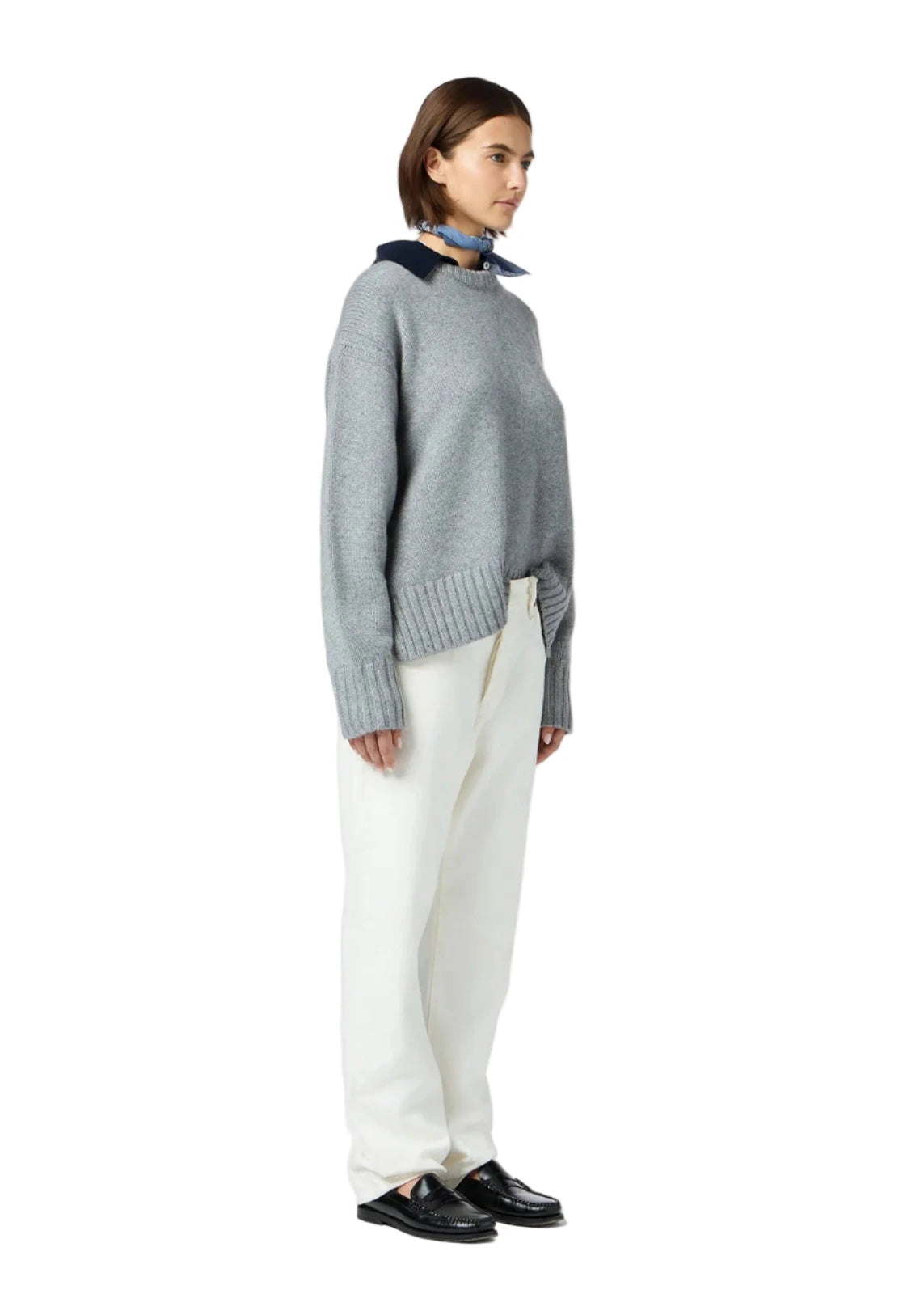 Guest In Residence // Cozy Crew / Heather Grey Womens Guest In Residence 