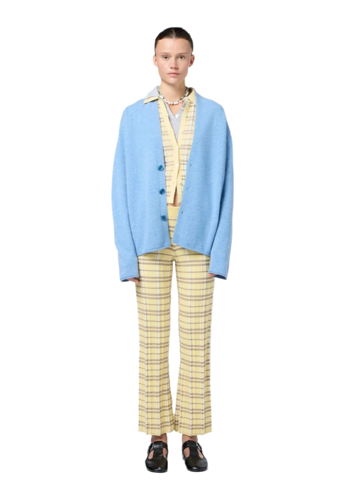 Guest In Residence // Everywear Cardigan / Heather Blue Womens Guest In Residence 