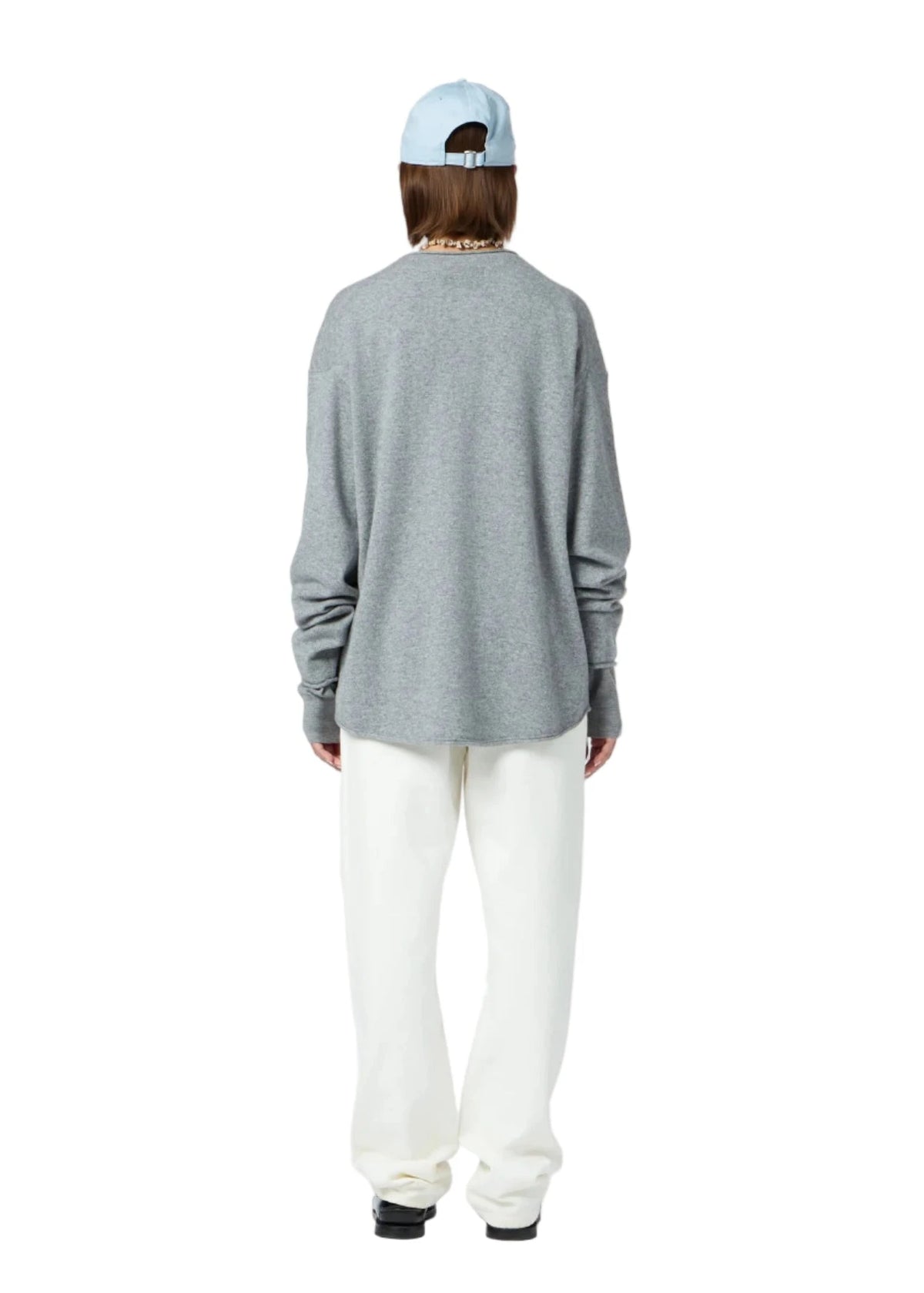 Guest In Residence // Oversized Crew / Heather Grey Womens Guest In Residence 