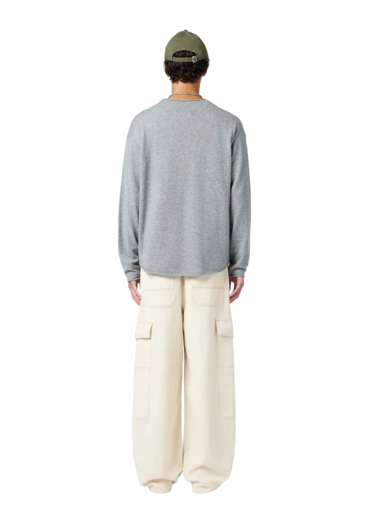 Guest In Residence // Oversized Crew / Heather Grey Womens Guest In Residence 