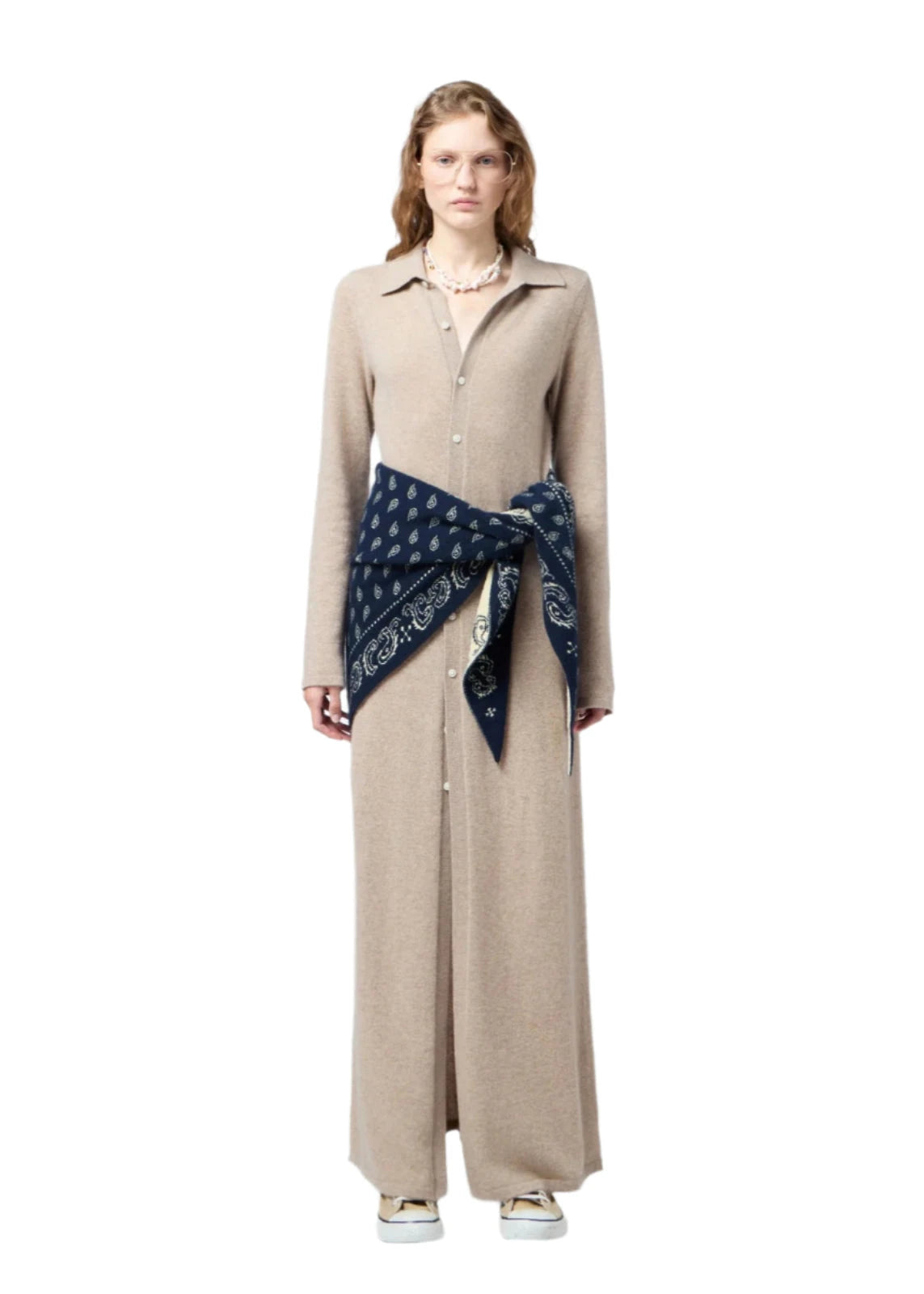 Guest In Residence // Showtime Shirt Dress / Taupe Womens Guest In Residence 