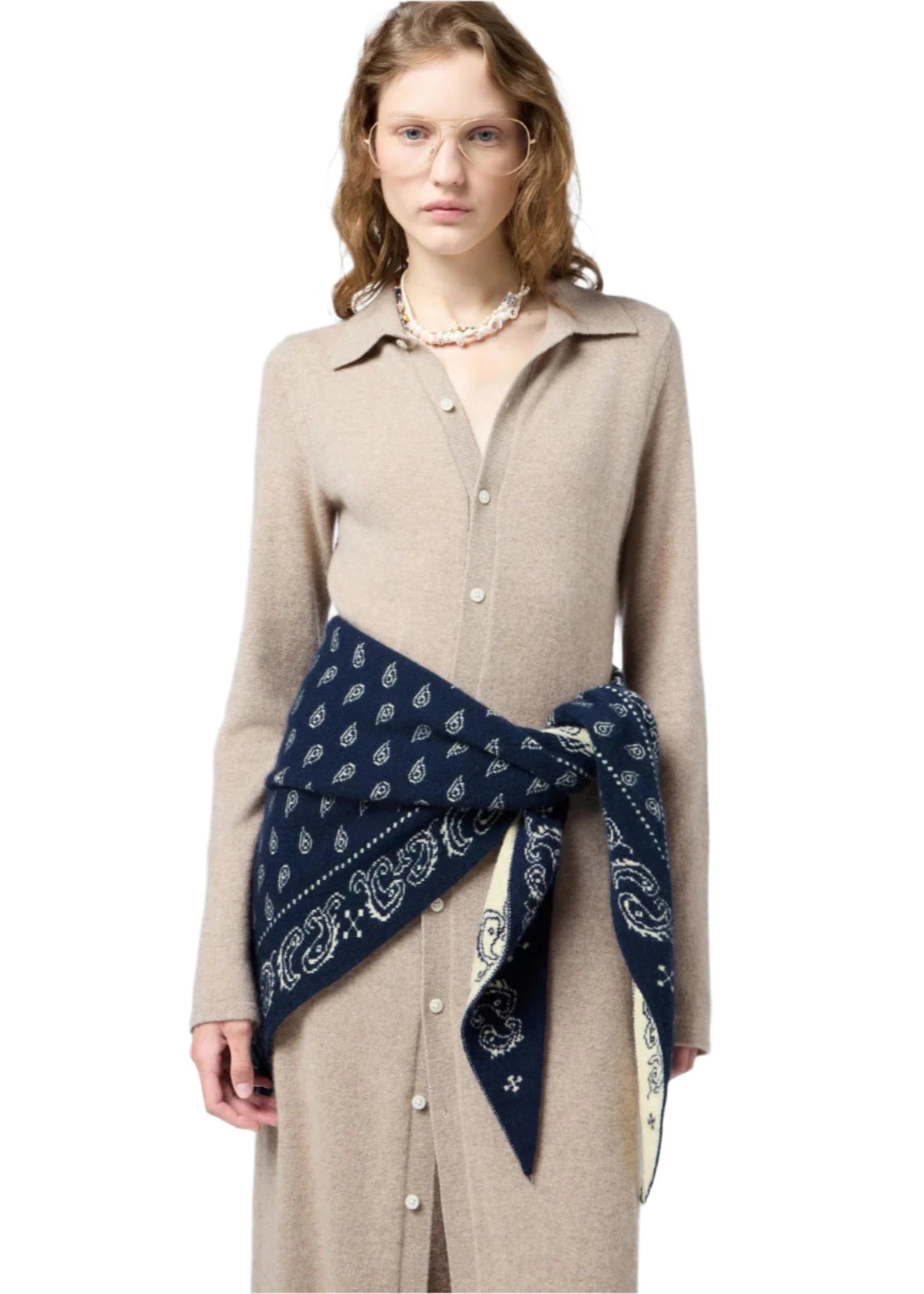 Guest In Residence // Showtime Shirt Dress / Taupe Womens Guest In Residence 