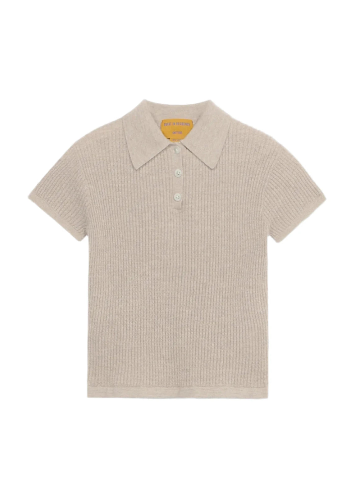 Tシャツ・カットソー GUEST IN RESIDENCE 'Shrunken' polo shirt (W10111WF TAUPE) Guest In Residence // Shrunken Polo / Taupe - Seletti