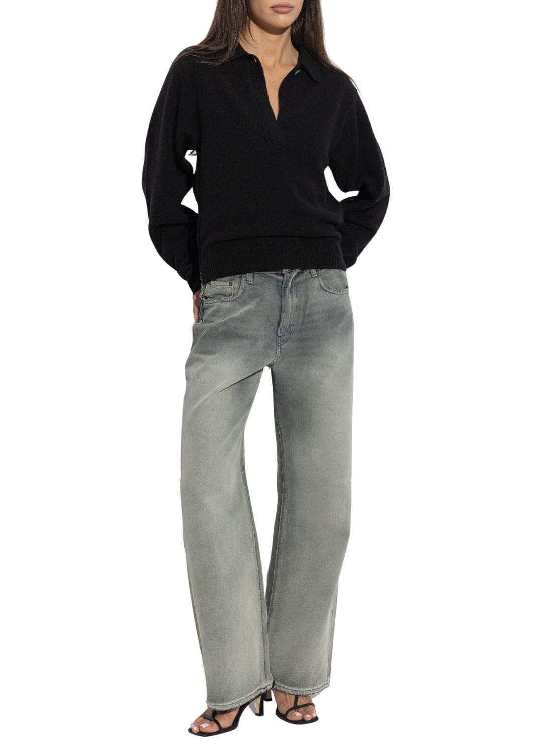 Haikure // Ash Sweatshirt / Black Womens Haikure 