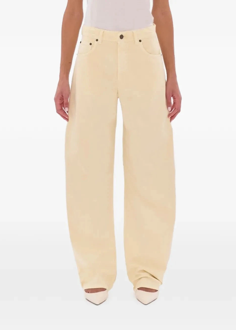 Haikure // Bibi Twill 45 Jean / Cream Womens Haikure 