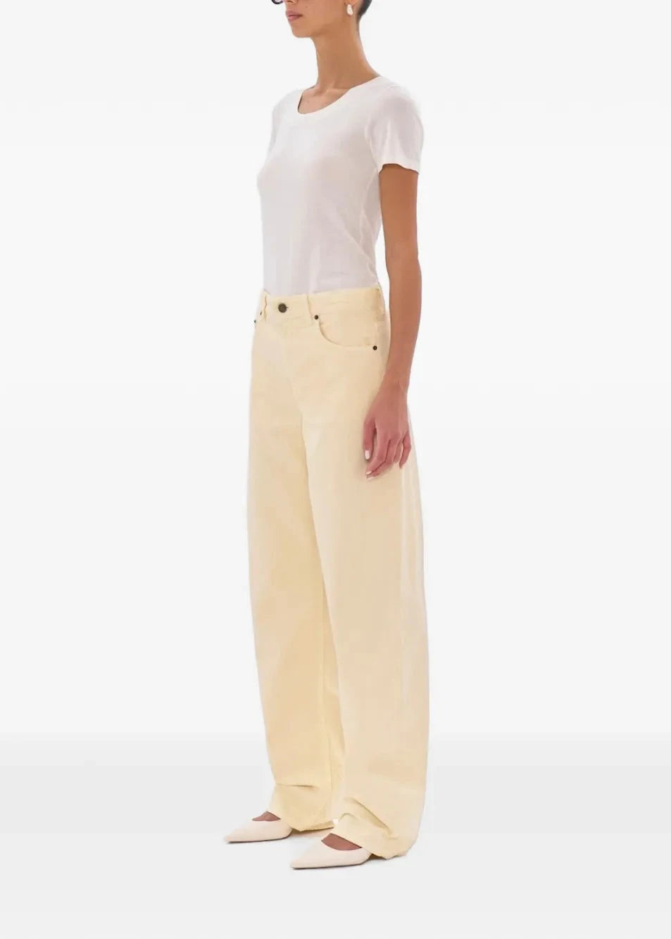 Haikure // Bibi Twill 45 Jean / Cream Womens Haikure 