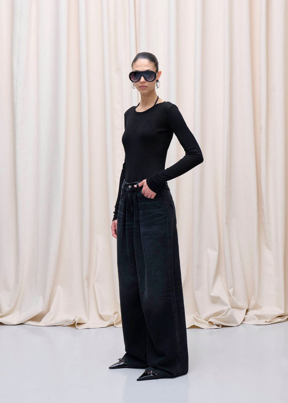 Haikure // Candy Pant / Black Tencel Womens Haikure 