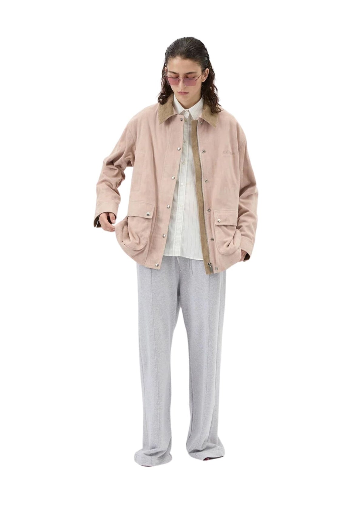 Jogger Pants / Light Grey Melange Womens HALFBOY 