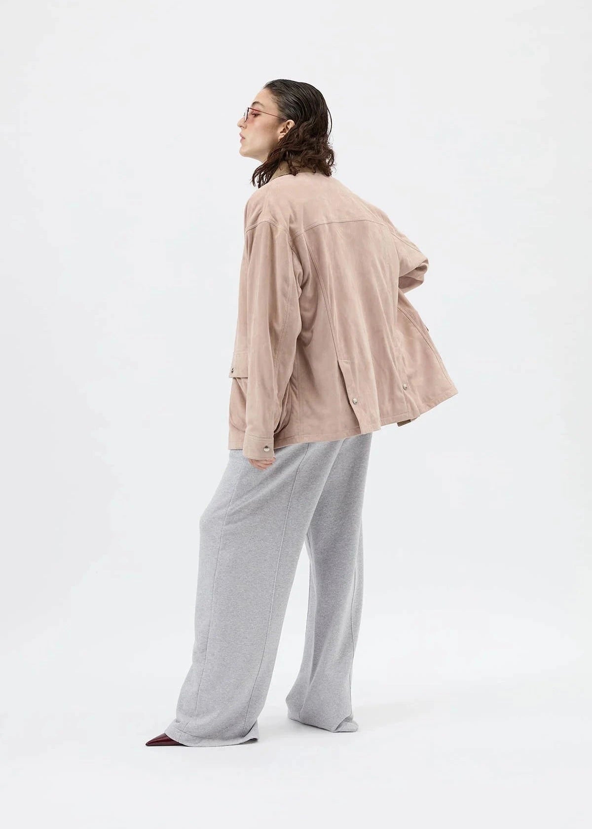 Jogger Pants / Light Grey Melange Womens HALFBOY 