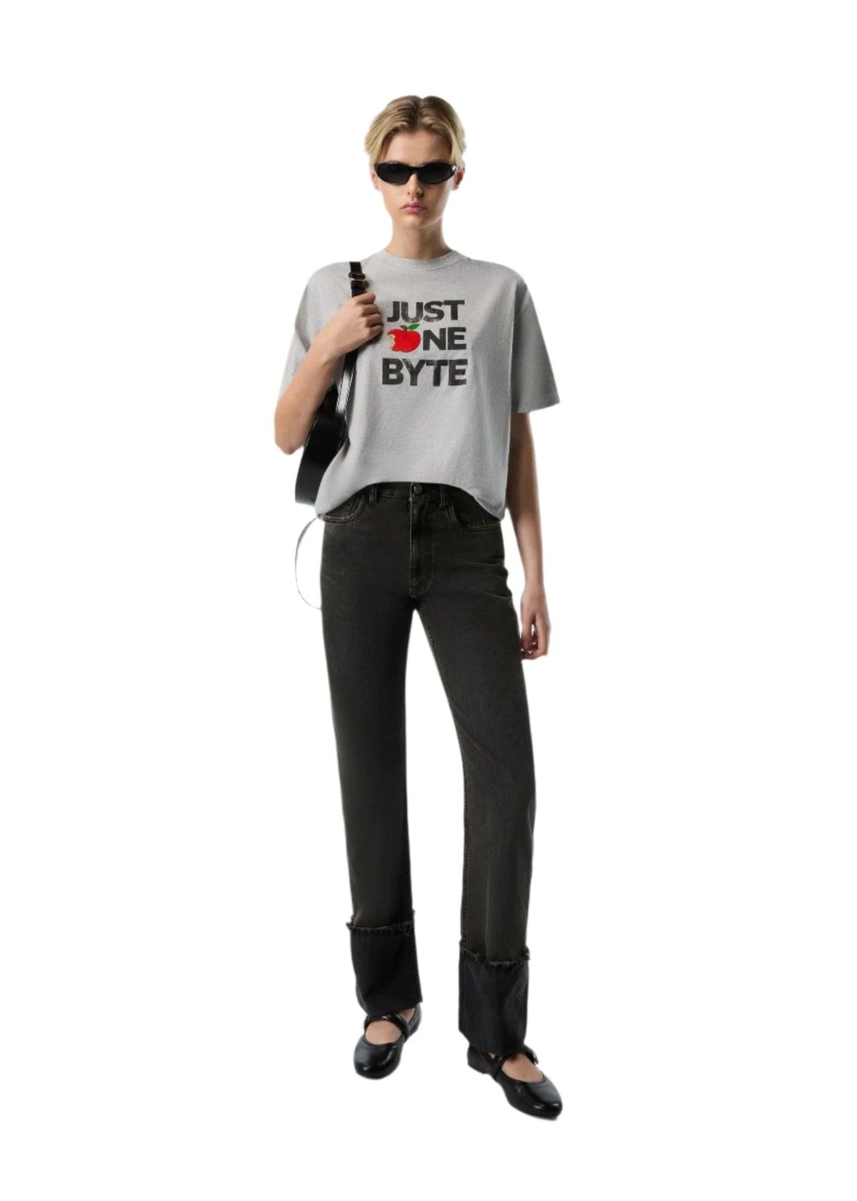 Knitted Disney X Coperni Just One Byte Boxy T-Shirt / Grey Womens Coperni 