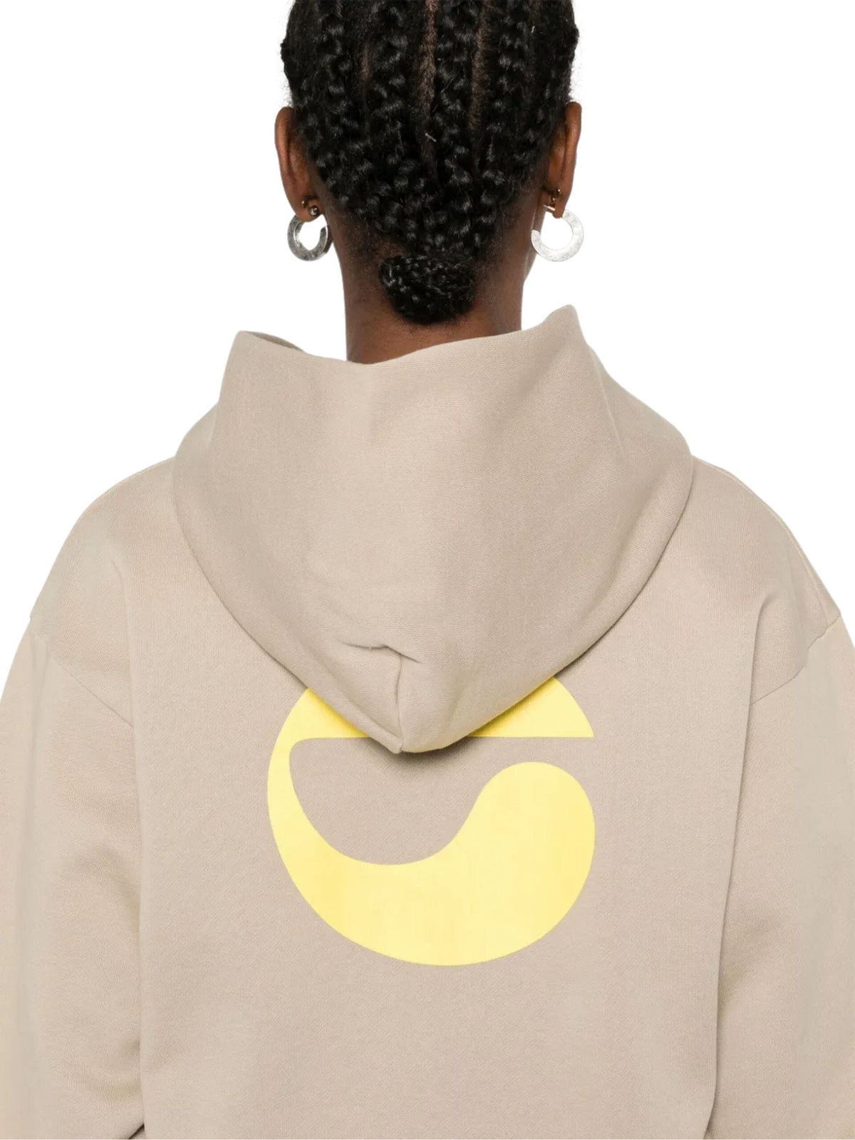 Knitted Logo Hoodie / Beige &amp; Yellow Womens Coperni 