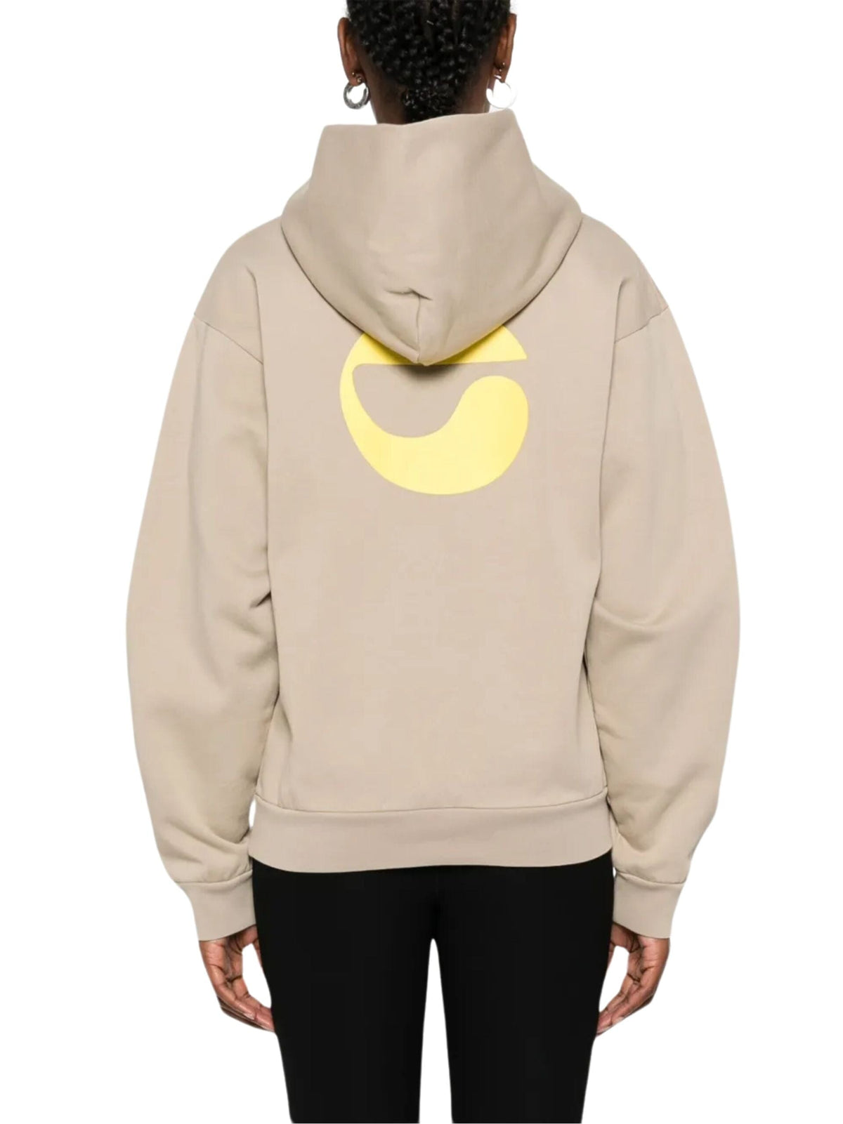 Knitted Logo Hoodie / Beige &amp; Yellow Womens Coperni 