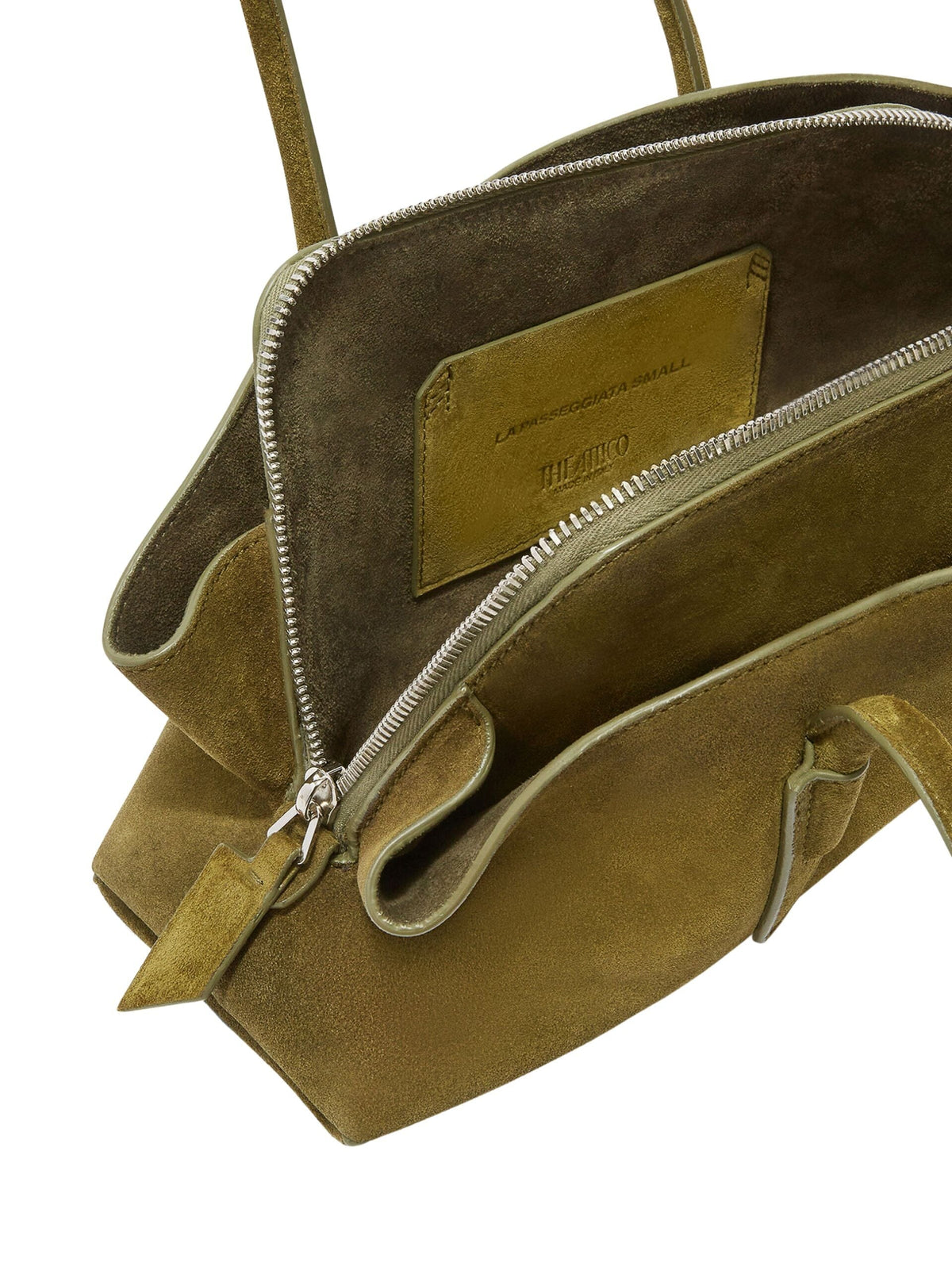 &quot;La Passeggiata Small&quot; Top Suede Brushed / Khaki Womens The Attico 