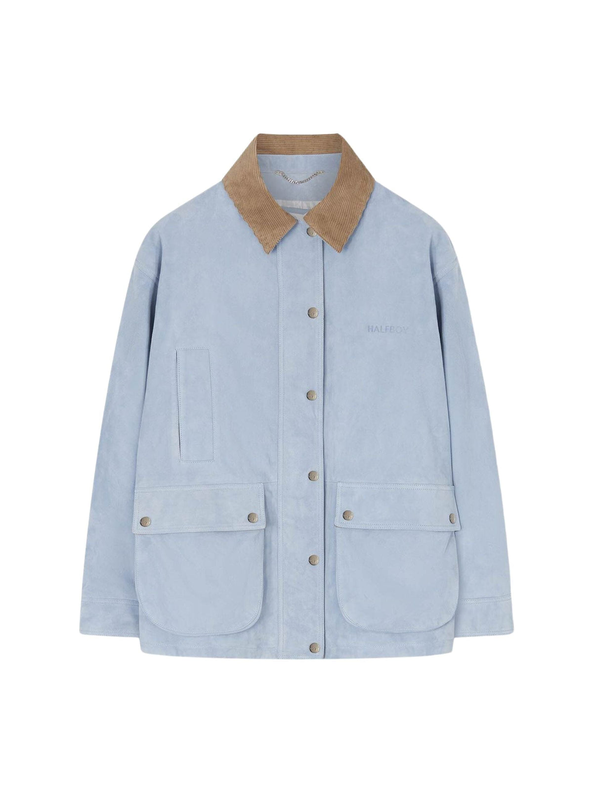 Leather Parka / Celestial Blue Womens HALFBOY 