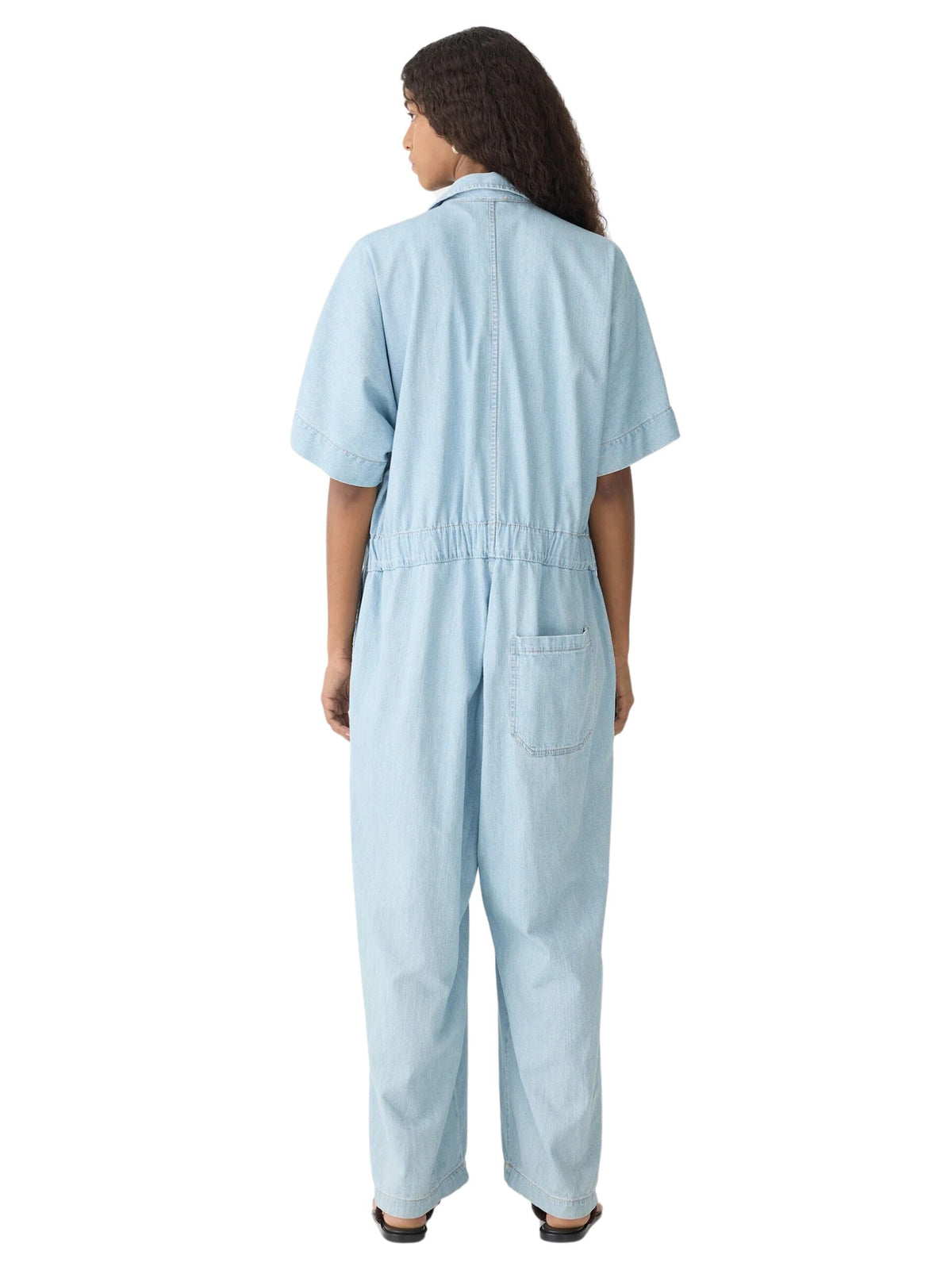 Lightweight Denim Jumpsuit / Light Vintage Blue Womens Bassike 