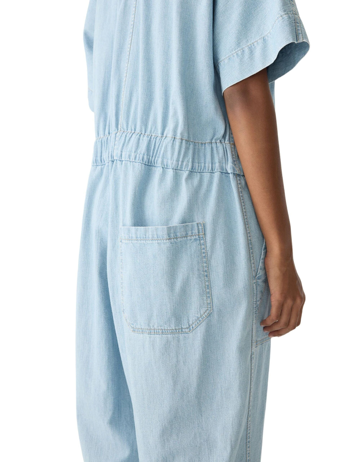 Lightweight Denim Jumpsuit / Light Vintage Blue Womens Bassike 