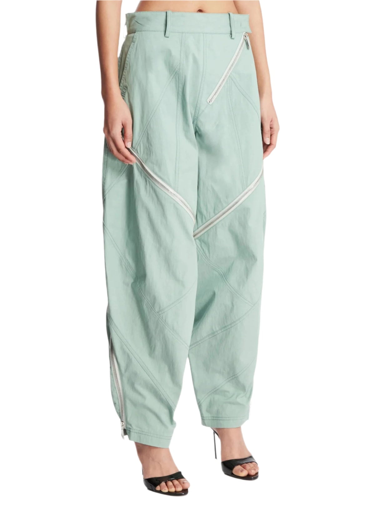 Long Pant Garbardine / Sage Green Womens The Attico 