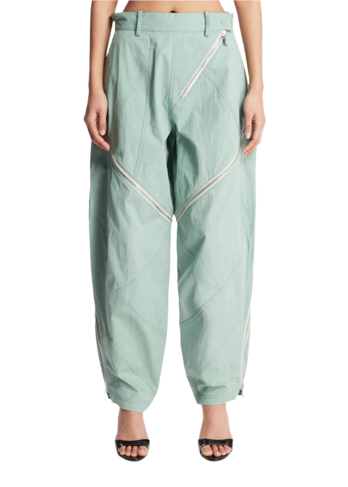 Long Pant Garbardine / Sage Green Womens The Attico 