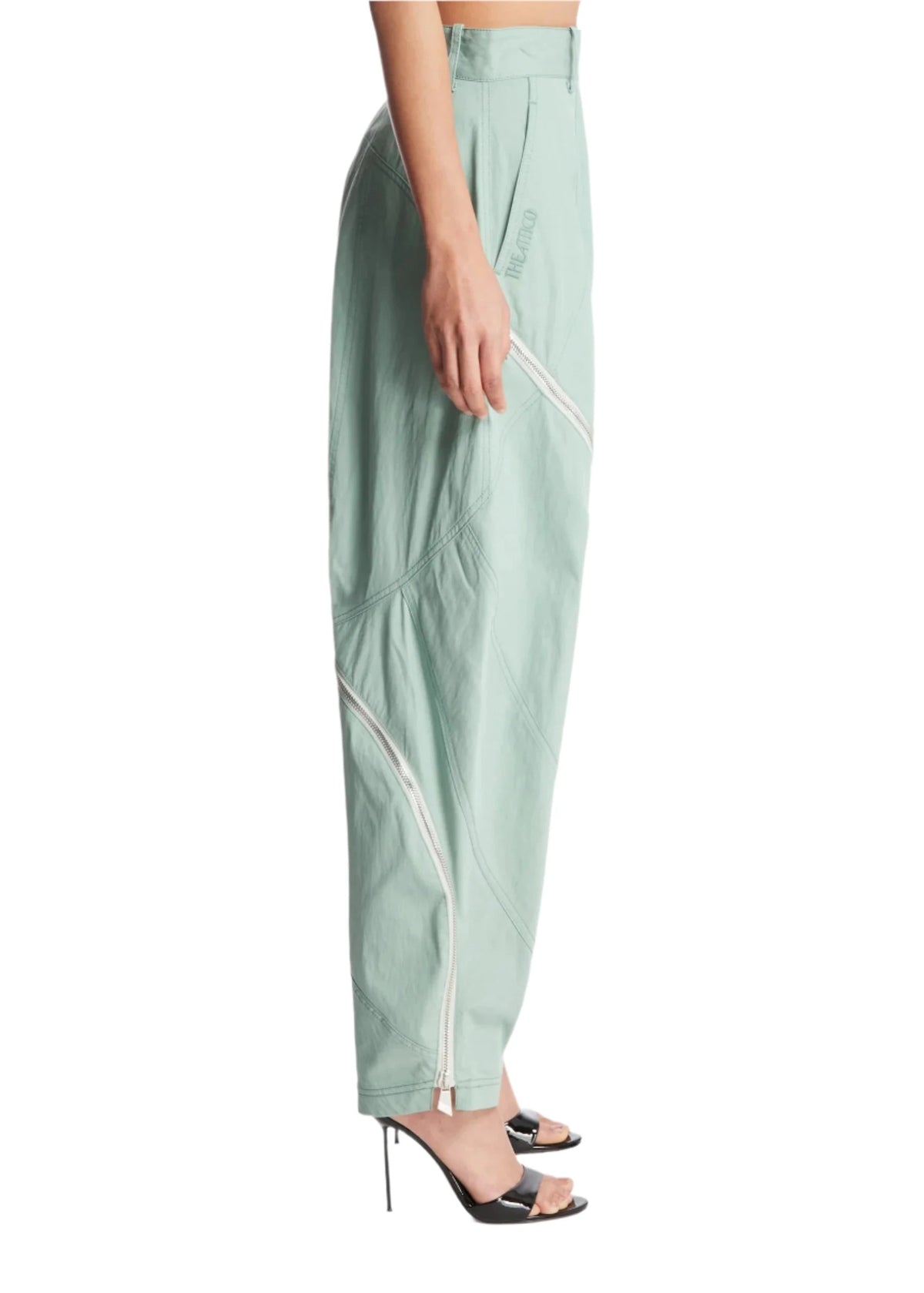 Long Pant Garbardine / Sage Green Womens The Attico 