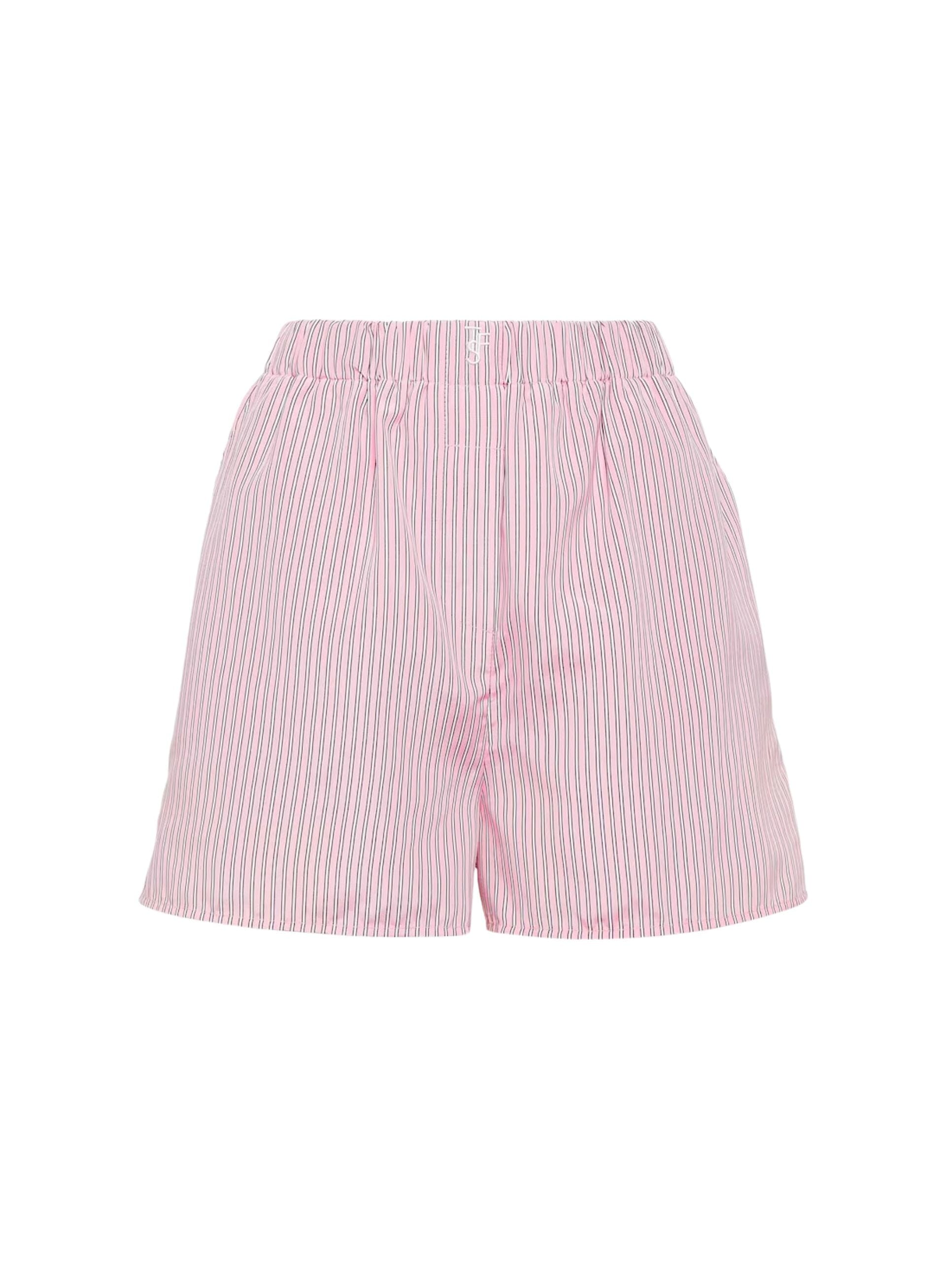 Lui Oxford Shorts / Pink & Black Stripe Womens Frankie Shop 
