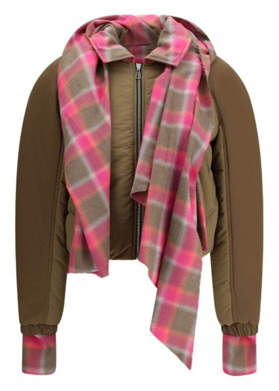 Marbell // Kirsten Jacket / Medal Bronze Pink Check Womens Marbell 