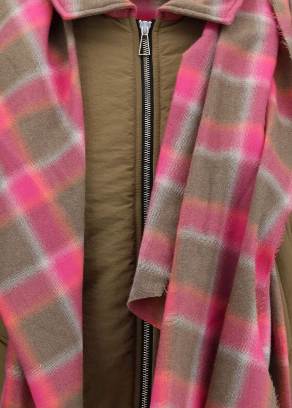 Marbell // Kirsten Jacket / Medal Bronze Pink Check Womens Marbell 