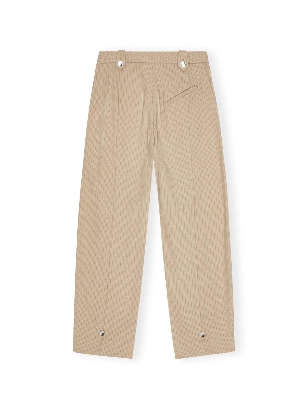 Melange Stripe Suiting Pants / Caribou Womens GANNI 