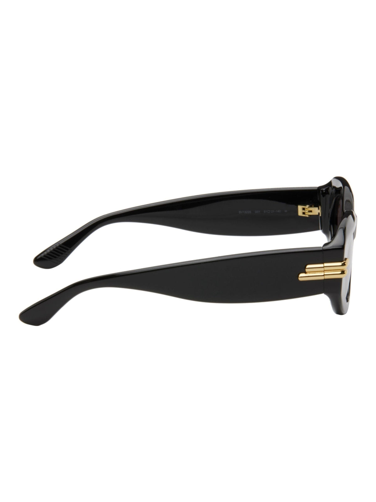 Mitre Oval Sunglasses / Black Womens Bottega Veneta 