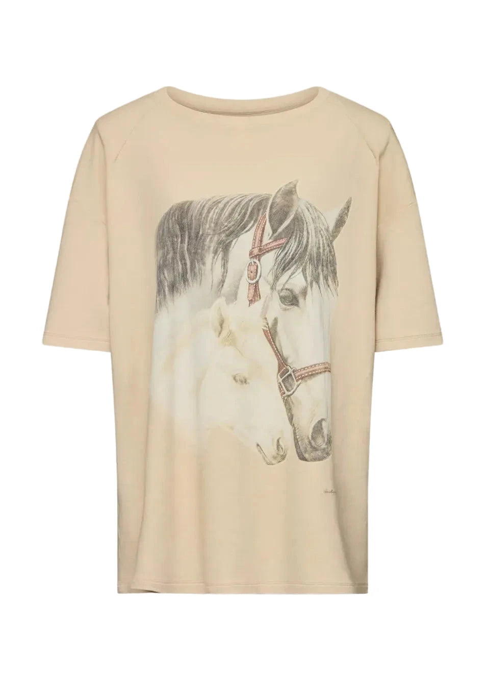 MM6 Maison Margiela // Horse Portrait Short Sleeve T-Shirt / 109 Womens MM6 Maison Margiela 