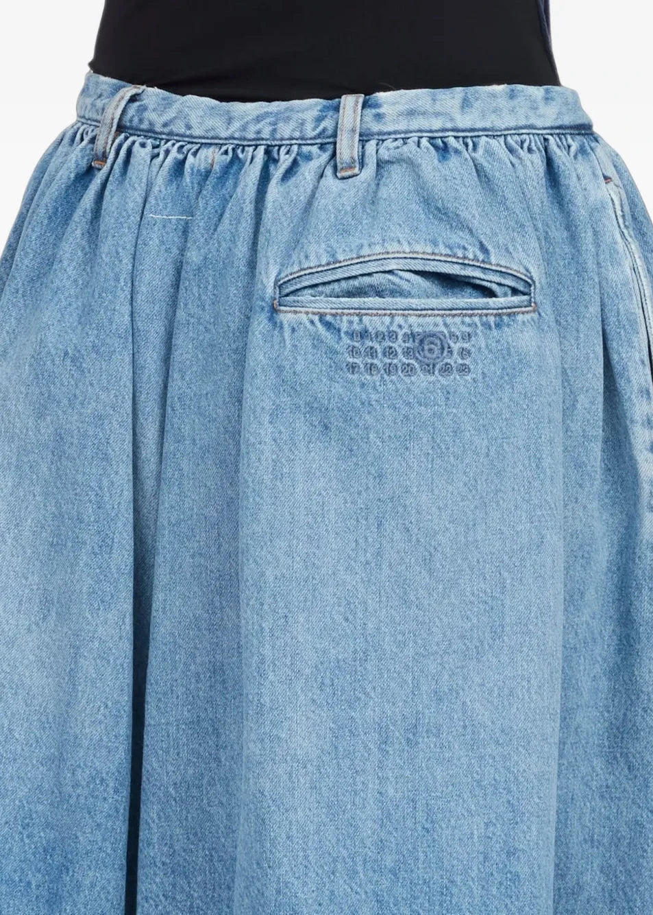 MM6 Maison Margiela // Pleated Denim Shorts / Blue Womens MM6 Maison Margiela 