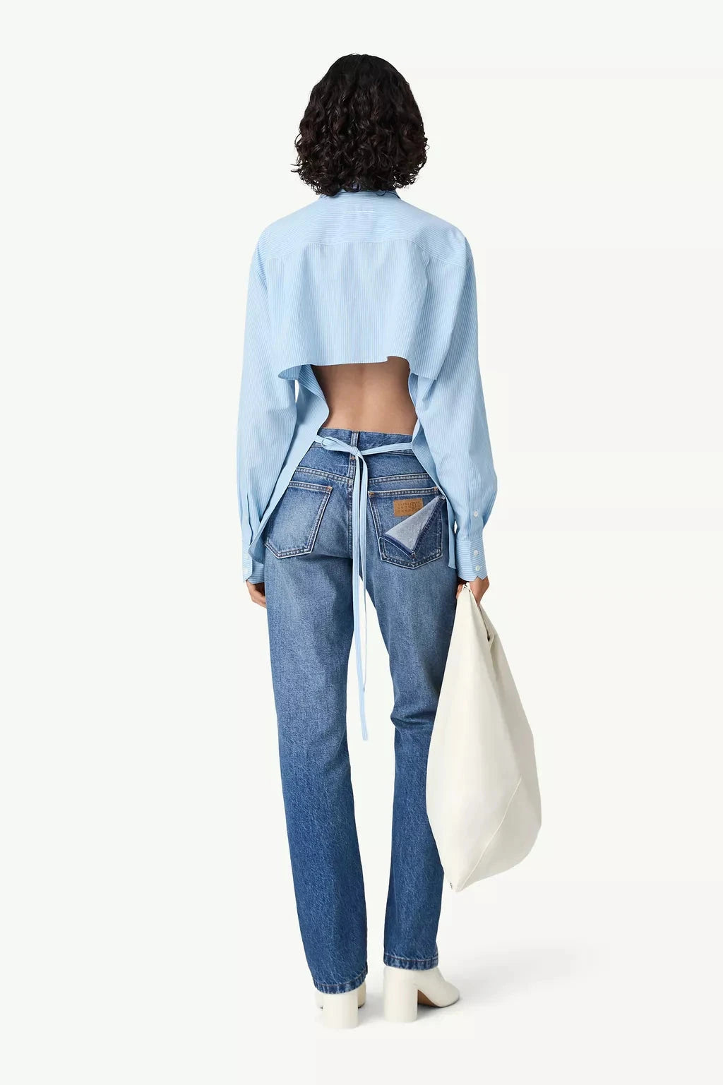 MM6 Maison Margiela // Tie Back Shirt / 001F Womens MM6 Maison Margiela 