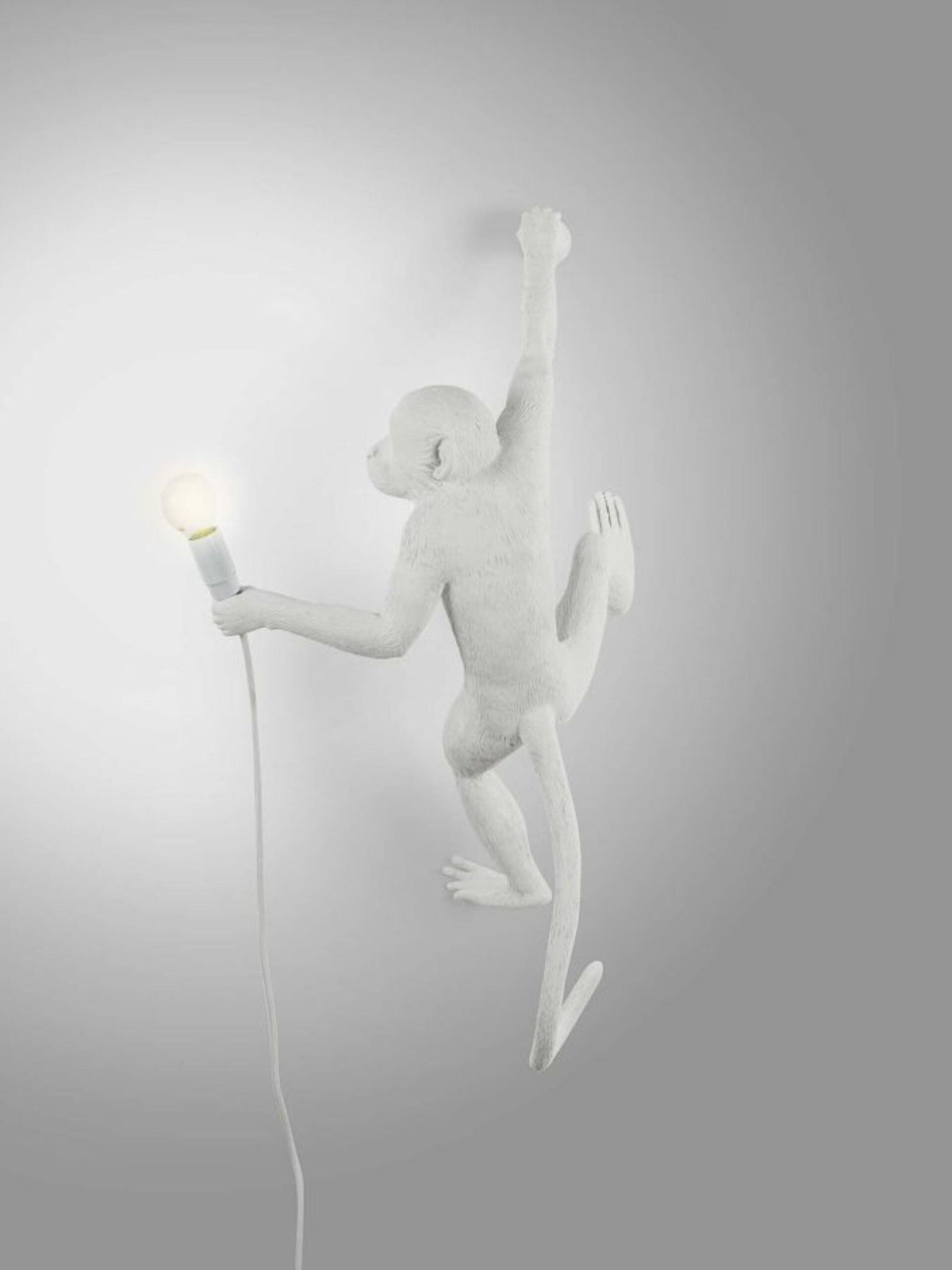 Monkey White Hanging Lamp Right - Seletti Seletti Seletti 