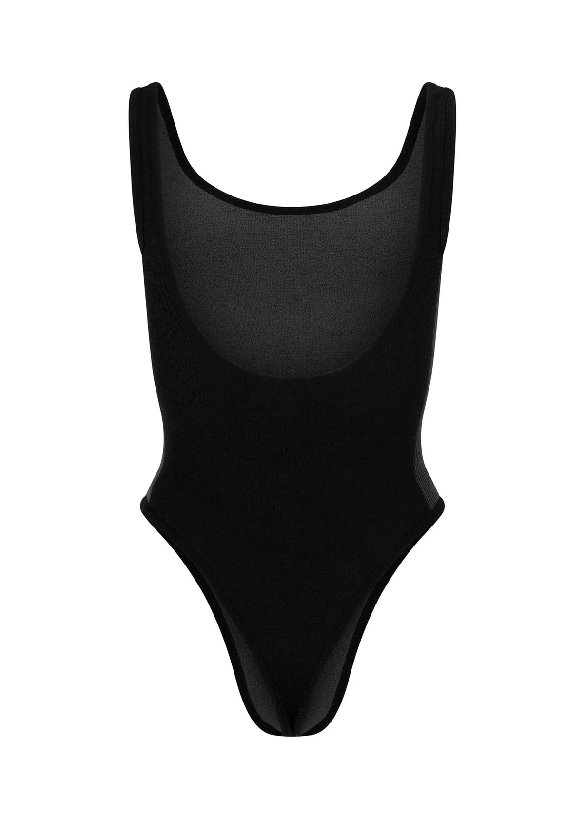 Nagnata // Houndstooth Wool Bodysuit / Black Womens Nagnata 