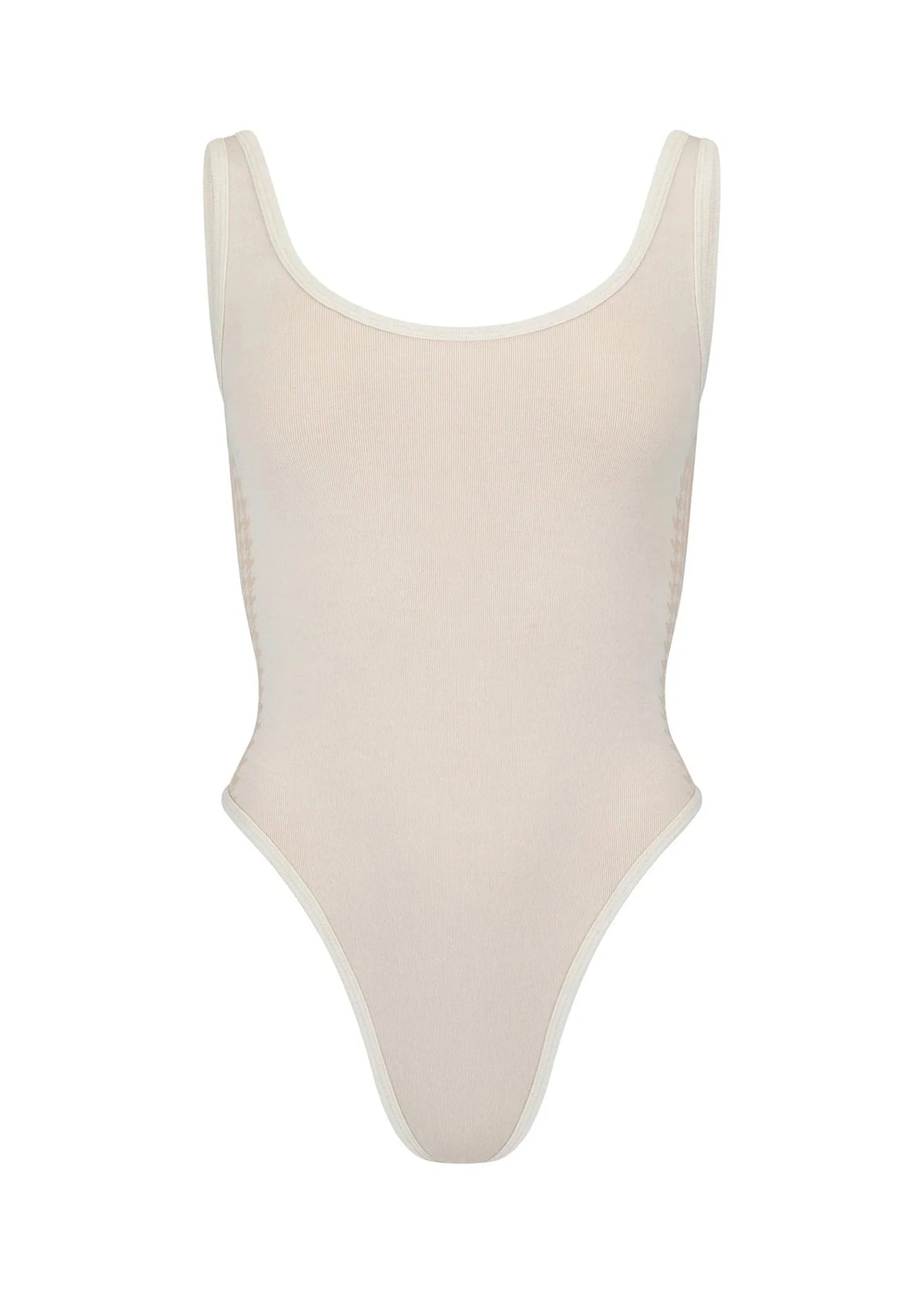 Nagnata // Houndstooth Wool Bodysuit / Bone White Womens Nagnata 