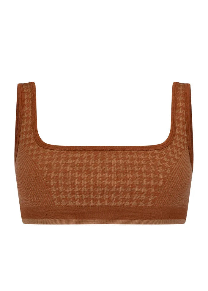 Nagnata // Houndstooth Wool Bralet / Spice Womens Nagnata 