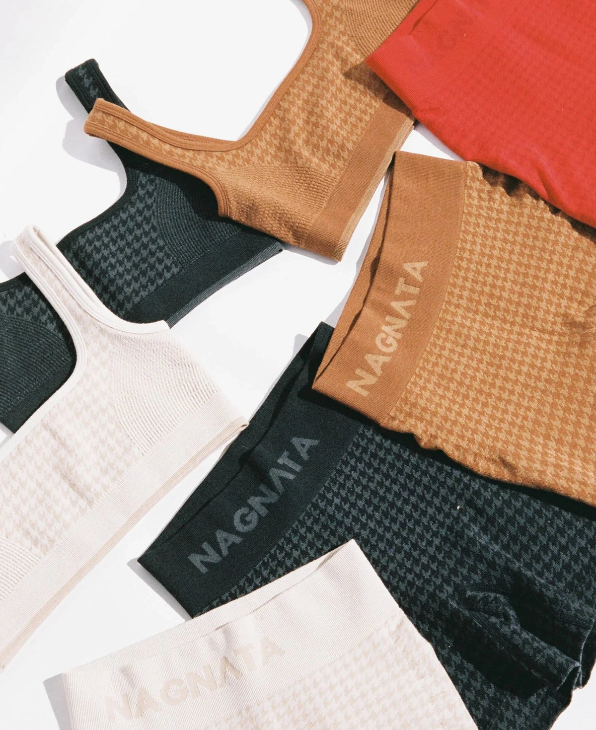 Nagnata // Houndstooth Wool Mini Short / Spice Womens Nagnata 