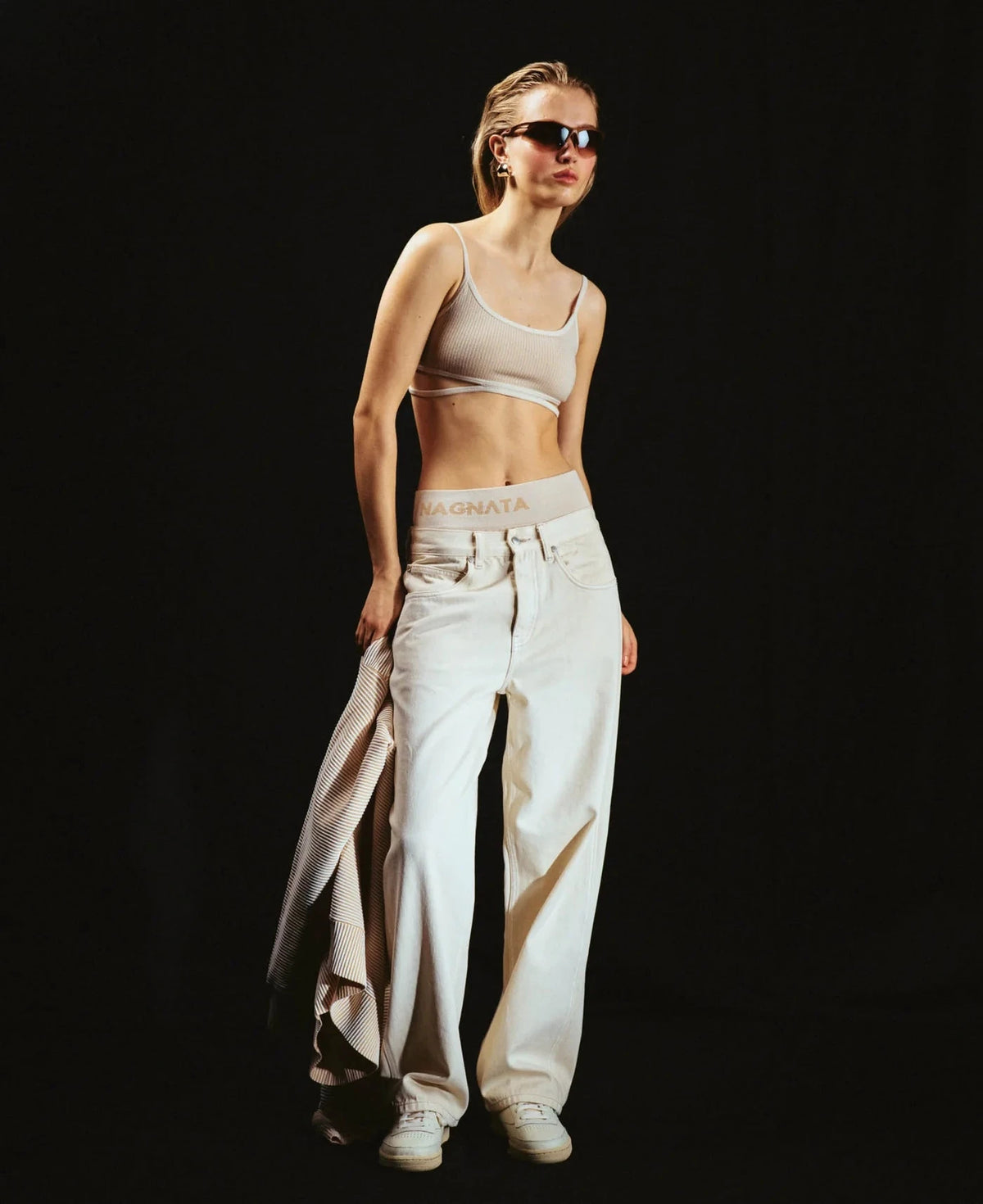 Nagnata // Splice Wool Bralet / Bone White Womens Nagnata 