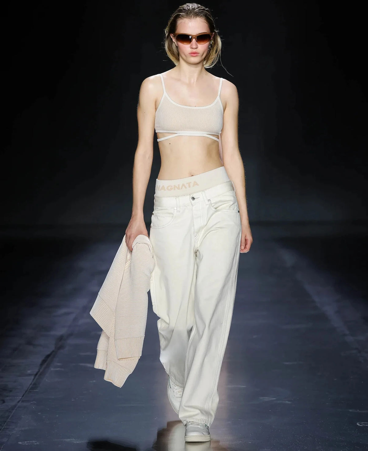 Nagnata // Splice Wool Bralet / Bone White Womens Nagnata 