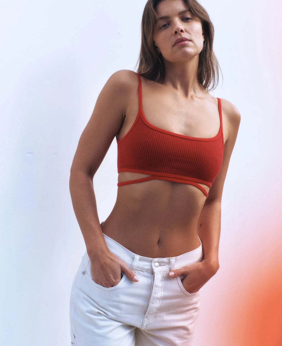 Nagnata // Splice Wool Bralet / Crimson Womens Nagnata 