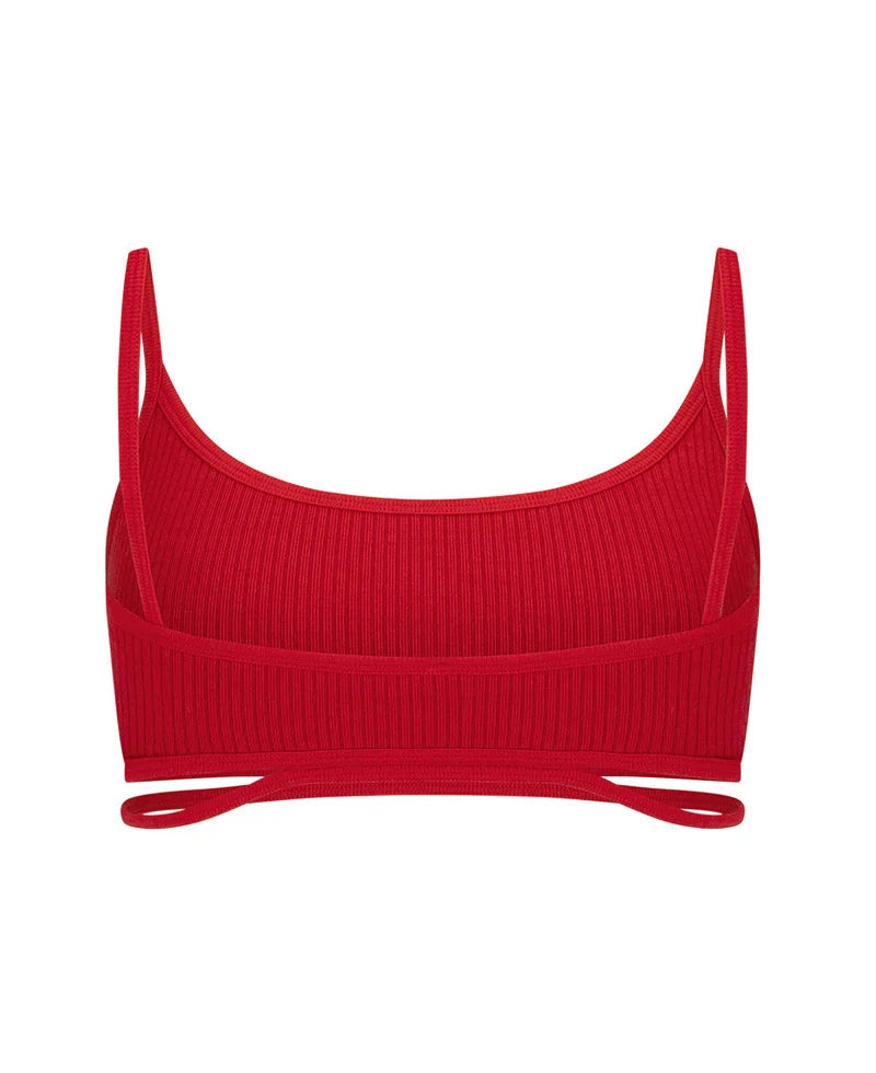 Nagnata // Splice Wool Bralet / Crimson Womens Nagnata 