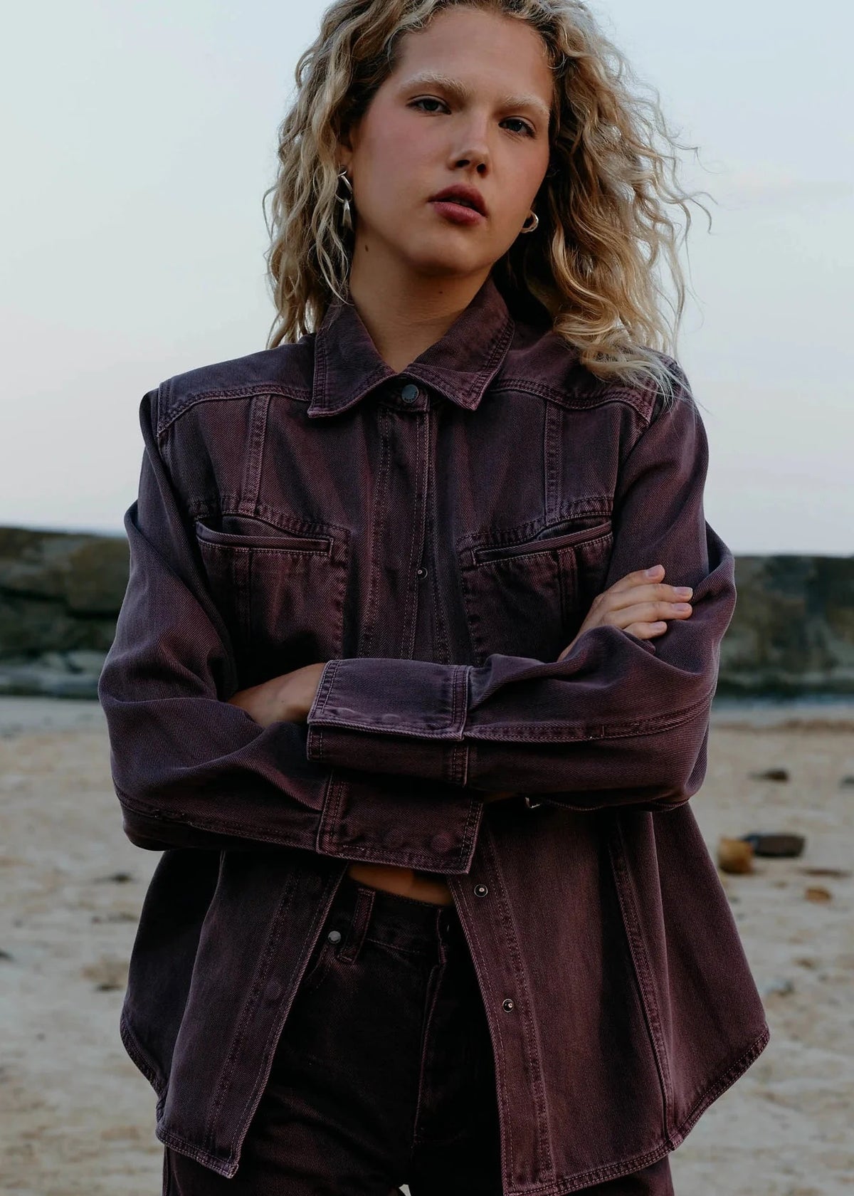 Nagnata // Vegetable Dye Utility Jacket / Bronzite Womens Nagnata 