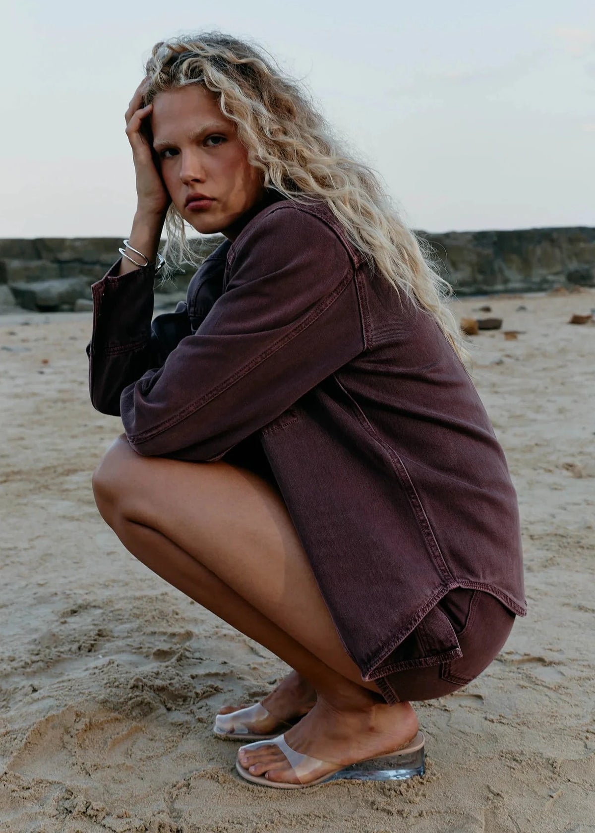 Nagnata // Vegetable Dye Utility Jacket / Bronzite Womens Nagnata 