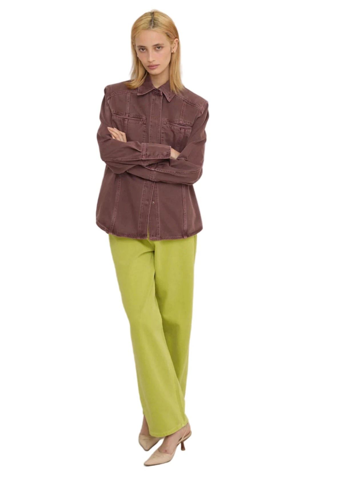 Nagnata // Vegetable Dye Utility Jacket / Bronzite Womens Nagnata 